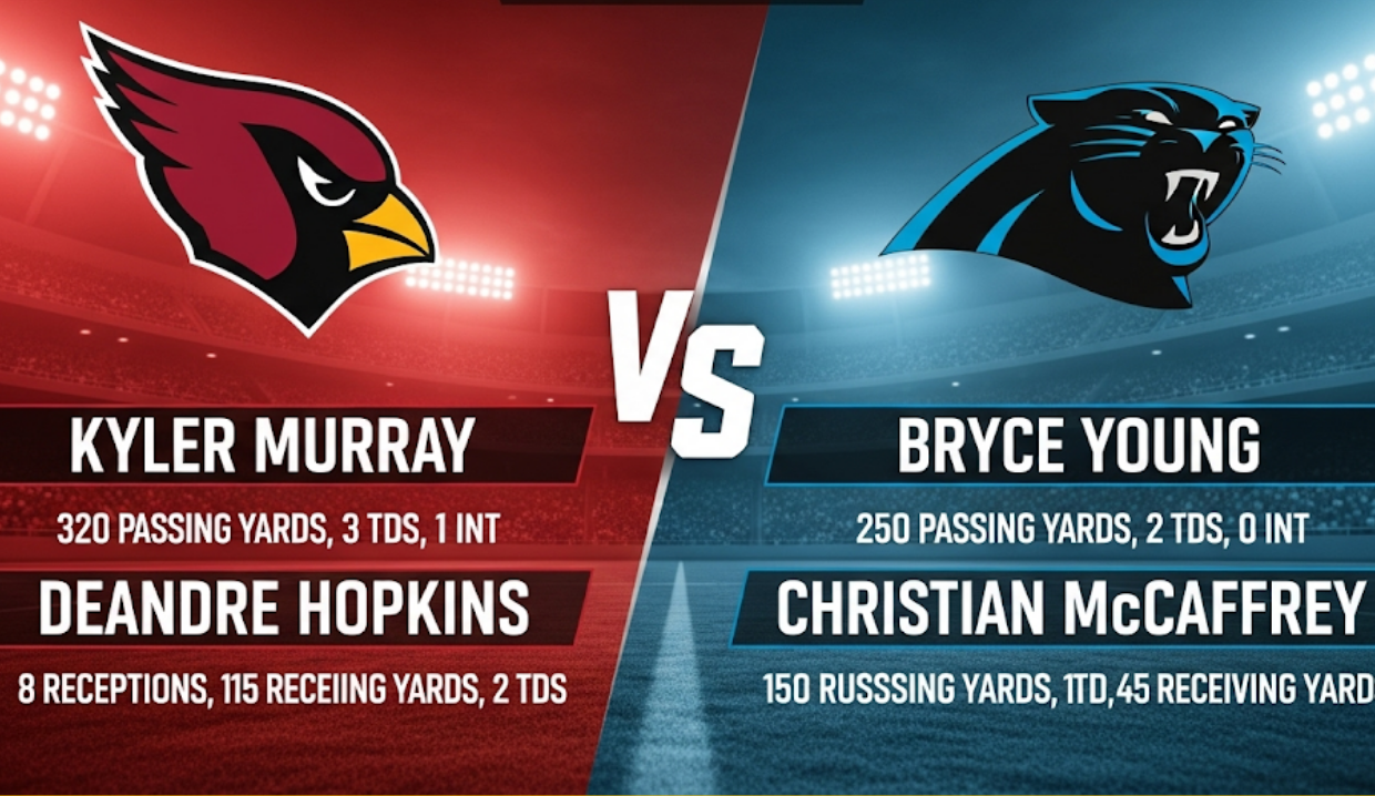 Arizona Cardinals vs Carolina Panthers Player Stats Analysis